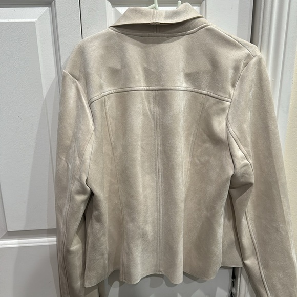 🤍Philosophy Women's Long Sleeve Faux Leather Zip Up Moto Jacket - Picture 9 of 9